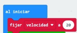 Inicializar la variable velocidad
